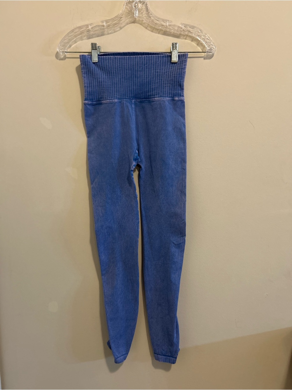 FP Movement by Free People Kids Good Karma Ribbed High-Waist Blue Leggings